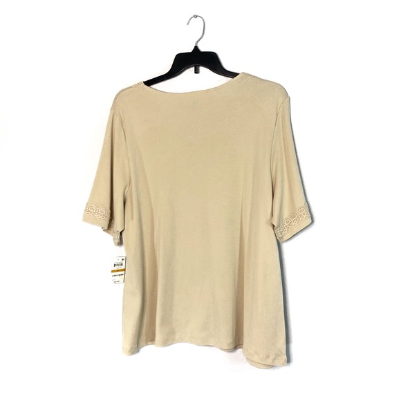 NWT Karen Scott Plus Lace  Top #3 - Picture 3 of 4